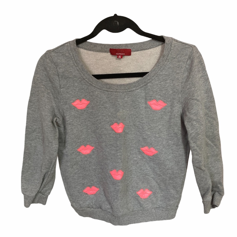 Saks Fifth Avenue Lips Sweatshirt Sz. XS